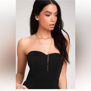Lulu’s Black Strapless Jumpsuit